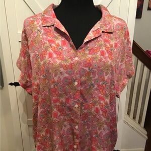 Lucky Brand Vibrant Floral Button-Down Shirt